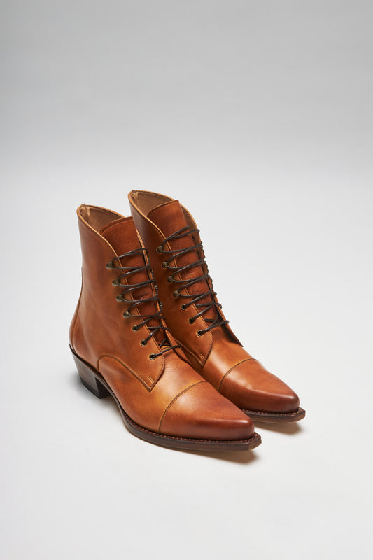 FB Fashion Boots TERESA Women's Brown Lace-Up Ankle Boots