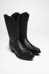 PACO Men's Black Western Boots - Ostrich Thumbnail