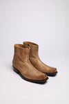 ALVARO GOMA Beige Western ankle boots - rubber sole Thumbnail