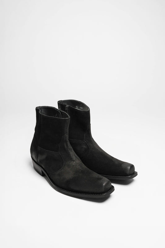 ALVARO GOMA Men's Black Western Ankle Boots