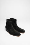 ALVARO Men's Black Western Ankle Boots Thumbnail