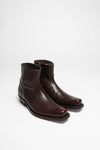 ALVARO Men's Brown Western Ankle Boots Thumbnail