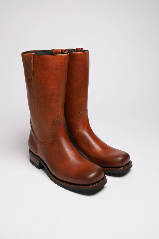 LOU GOMA leather boots brown - rubber sole