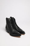 CARMEN Women's Black Lace-Up Ankle Boots Thumbnail