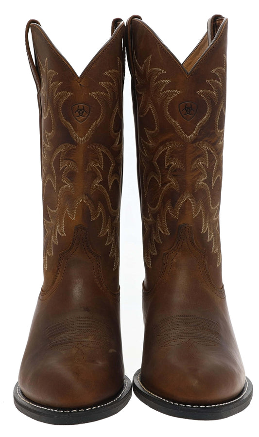 Seitenansicht Ariat HERITAGE WESTERN R TOE Herren Braun Westernreitstiefel - Weite D