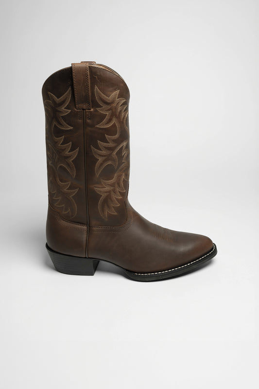 Seitenansicht Ariat HERITAGE WESTERN R TOE Men's Brown Western Riding Boots - Width D