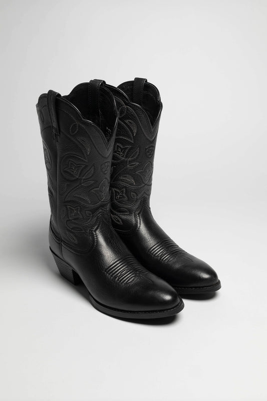 HERITAGE WESTERN R TOE Women's Western Riding Boots Black