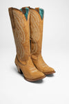 A4216 Ladies Western Boots Brown Thumbnail