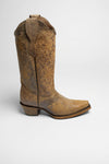 L2038 Ladies Western Boots Brown Thumbnail