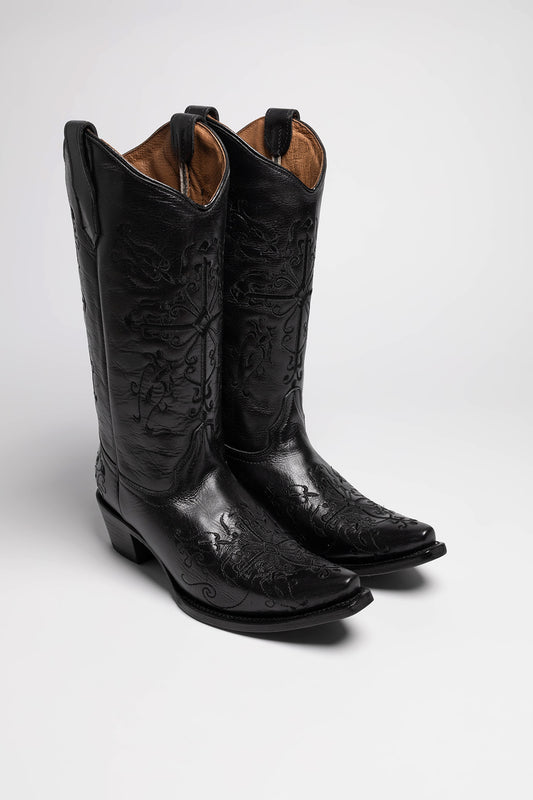 L5060 Ladies Western Boots Black