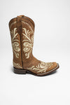 L5409 Ladies Western Boots Brown Thumbnail