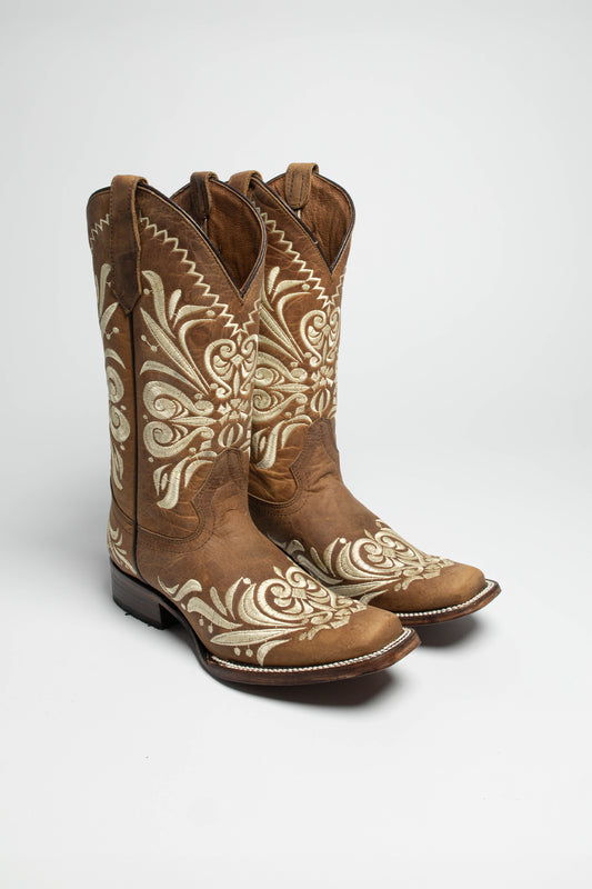 L5409 Ladies Western Boots Brown