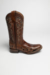 L5557 Ladies Western Boots Brown Thumbnail