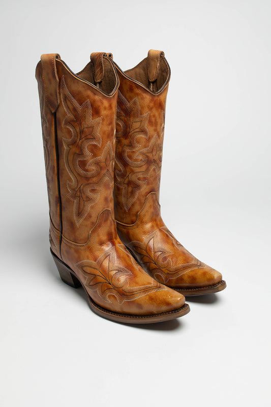 L5780 Ladies Western Boots Brown