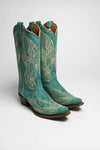 L5789 Ladies Western Boots Turquoise Thumbnail