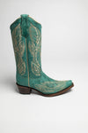 L5789 Ladies Western Boots Turquoise Thumbnail