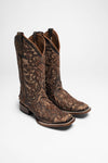 L5794 Ladies Western Boots Brown Thumbnail