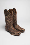 L5794 Ladies Western Boots Brown Thumbnail