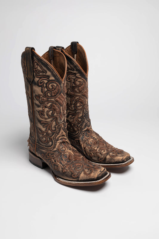 L5794 Ladies Western Boots Brown