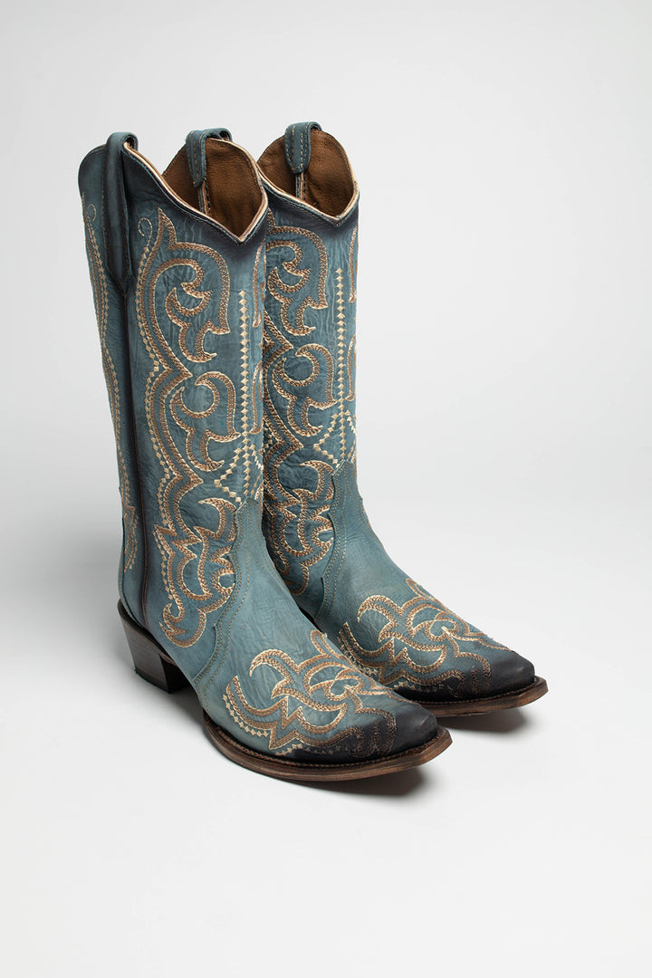Topshop - Rain - Stivali al ginocchio stile western neri in pelle Topshop - Rain - Stivali al ginocchio stile western neri in pelle