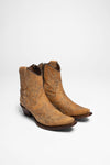 L5915 Ladies Western Ankle Boots Brown Thumbnail