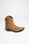 L5915 Ladies Western Ankle Boots Brown Thumbnail