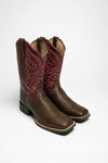 RIDGEBACK Men's Western Riding Boots Brown Thumbnail