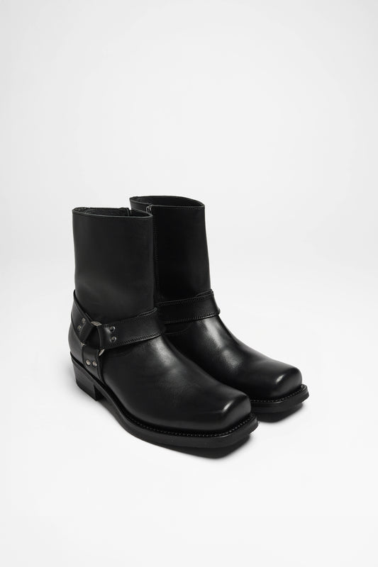 ROADSIDE Unisex Biker Ankle Boots - Black