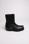 ROADSIDE MERINO UNIsex Biker Ankle Boots Black - Lambskin Lining &amp; Rubber Sole Thumbnail