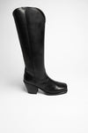 17384 LAYA Damen Lederstiefel Schwarz Thumbnail