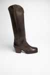 17384 LAYA Damen Lederstiefel Braun Thumbnail