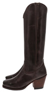 17384 LAYA ladies leather boots brown Thumbnail