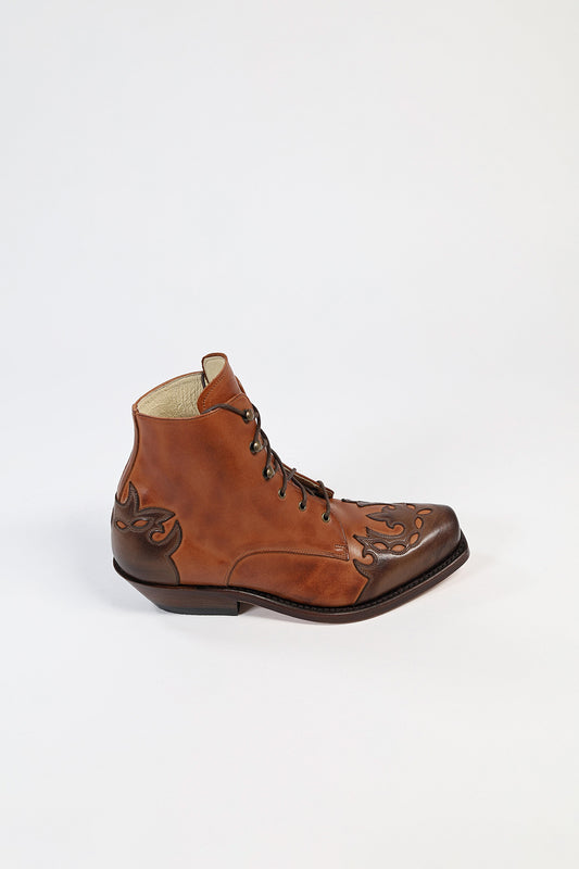 Seitenansicht FB Fashion Boots CLARA Damen Braun Cognac