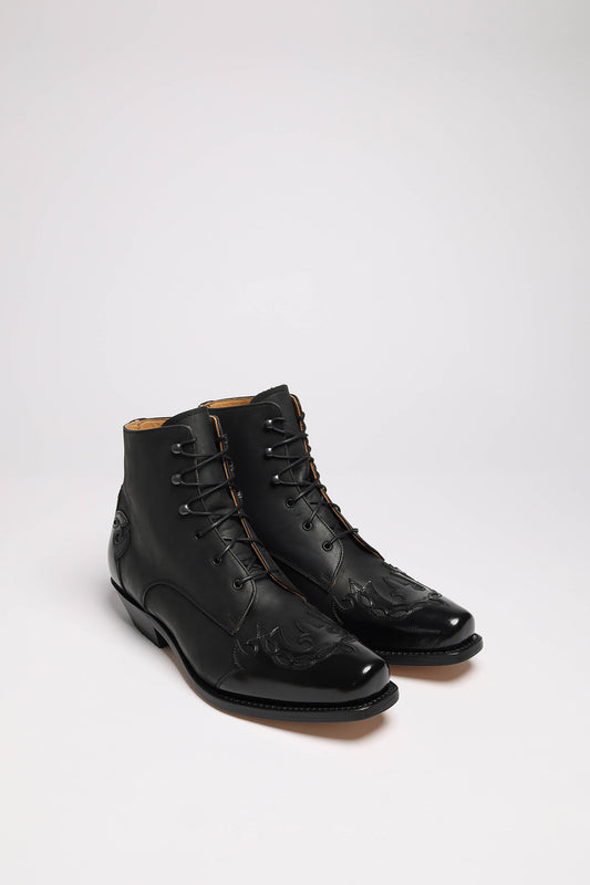 CLARA Black Western ankle boots