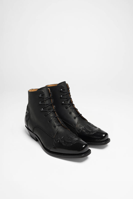 CLARA Black Western ankle boots