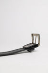 FG0817 Leather Belt Black Red Thumbnail