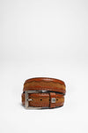 FG0817 Brown Leather Belt Thumbnail