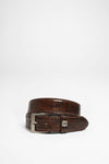 FG5855 Python Brown Leather Belt Thumbnail