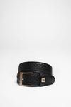 FG5855 Black Leather Belt - Piton Mate Thumbnail