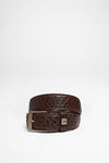 FG5855 Brown Leather Belt - Piton Thumbnail