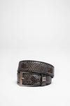 FG5855 Grey Leather Belt - Piton Thumbnail