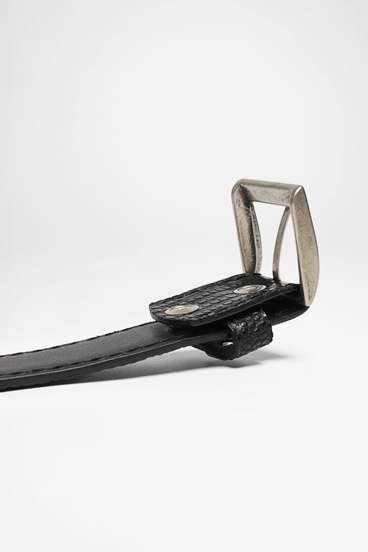 Seitenansicht FB Fashion Boots FG5855 Black Leather Belt - Iguana