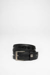 FG0815 Leather Belt Black - Sea Eel Thumbnail