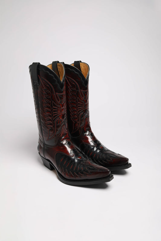 2720 ​​CUERVO WEST Men's Western Boots Red Black