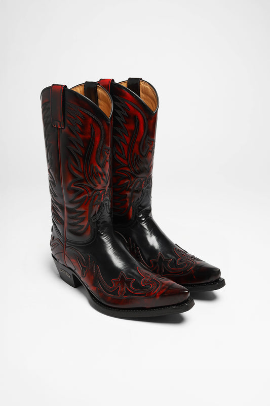 3241 CUERVO WEST Men's Western Boots Red Black