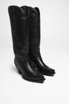 17384 GORCA Women's Leather Boots Black Thumbnail