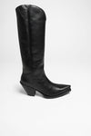 17384 GORCA Women's Leather Boots Black Thumbnail