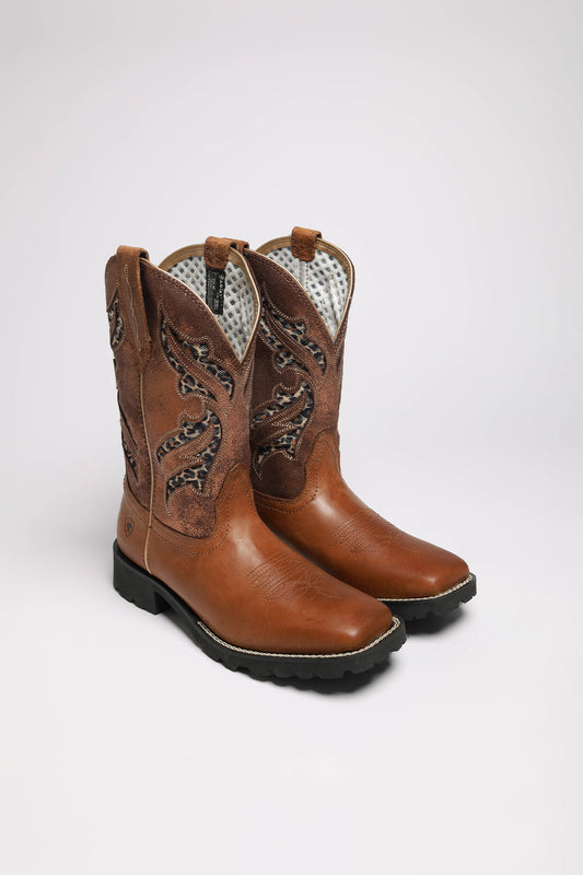 UNBRIDLED RANCHER VENTTEK Ladies Western Riding Boots Brown