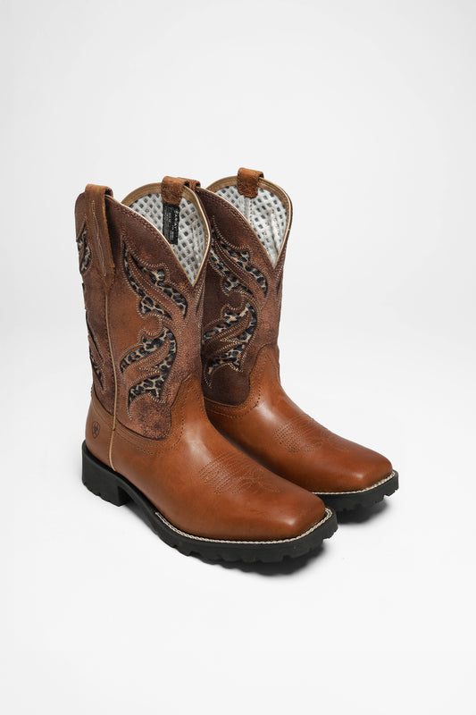 UNBRIDLED RANCHER VENTTEK Ladies Western Riding Boots Brown