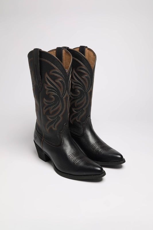 HERITAGE J TOE STRETCHFIT Women's Western Riding Boots - Black